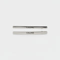 Celine Rectangular Duck Bill Hair Clips Silver