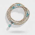 Beaded Bracelet Set With Turquoise Stone Charms – jewelry (view 1)