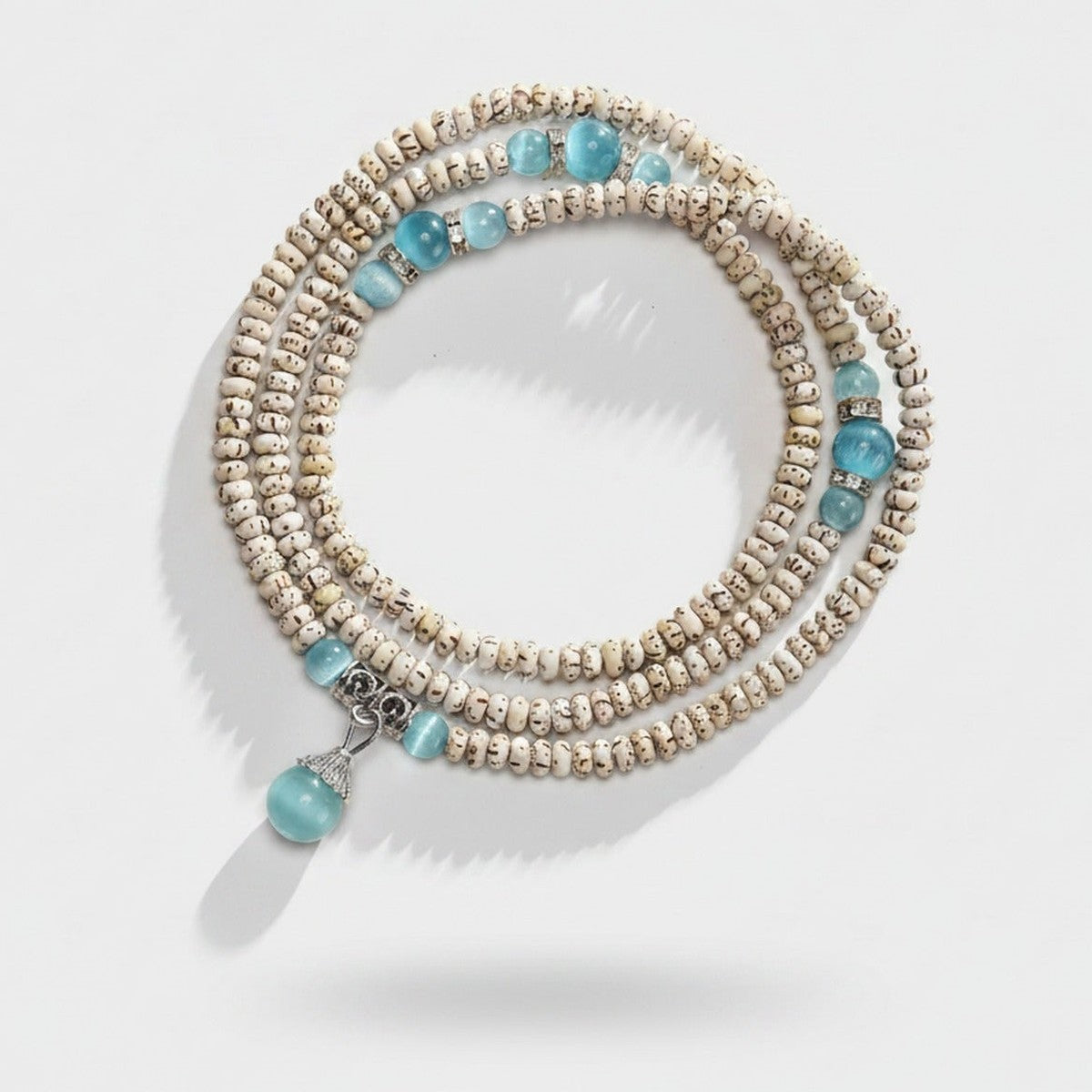 Beaded Bracelet Set With Turquoise Stone Charms – jewelry (view 1)