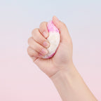 Squishy Stress Ball - Pink & Blue - squeeze in hand