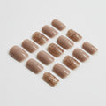 Glitter & Neutral Nail Set - Beige Glitter