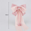 Ribbon Bow Hair Claw Clip - Blush & Mauve