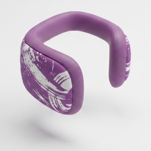 3D Flower AirPods Case with Beaded Charm - Purple Rose (for AirPods Pro 3)