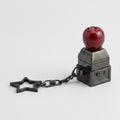 Fruit Charm Keychain With Light - Dark Red Apple