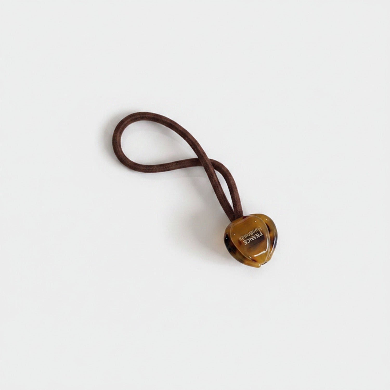 Heart Charm Hair Tie Tortoiseshell
