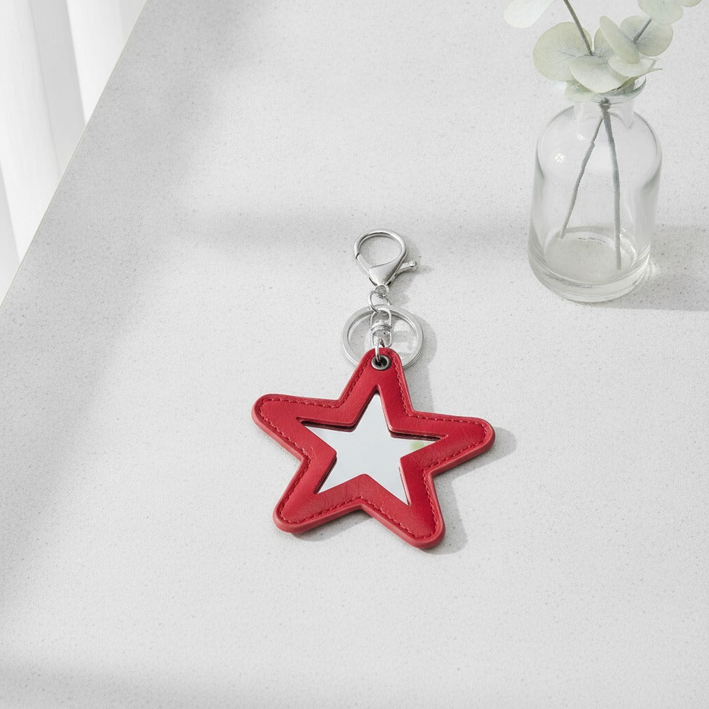 Star Keychain Charm - Red