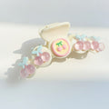 Cream Cherry Beaded Hair Claw Clip – hair accessories (view 1)
