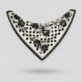 Floral Bandana Black And White Polka Dot Scarf – scarves & belts (view 1)