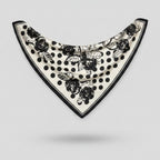 Floral Bandana Black And White Polka Dot Scarf – scarves & belts (view 1)