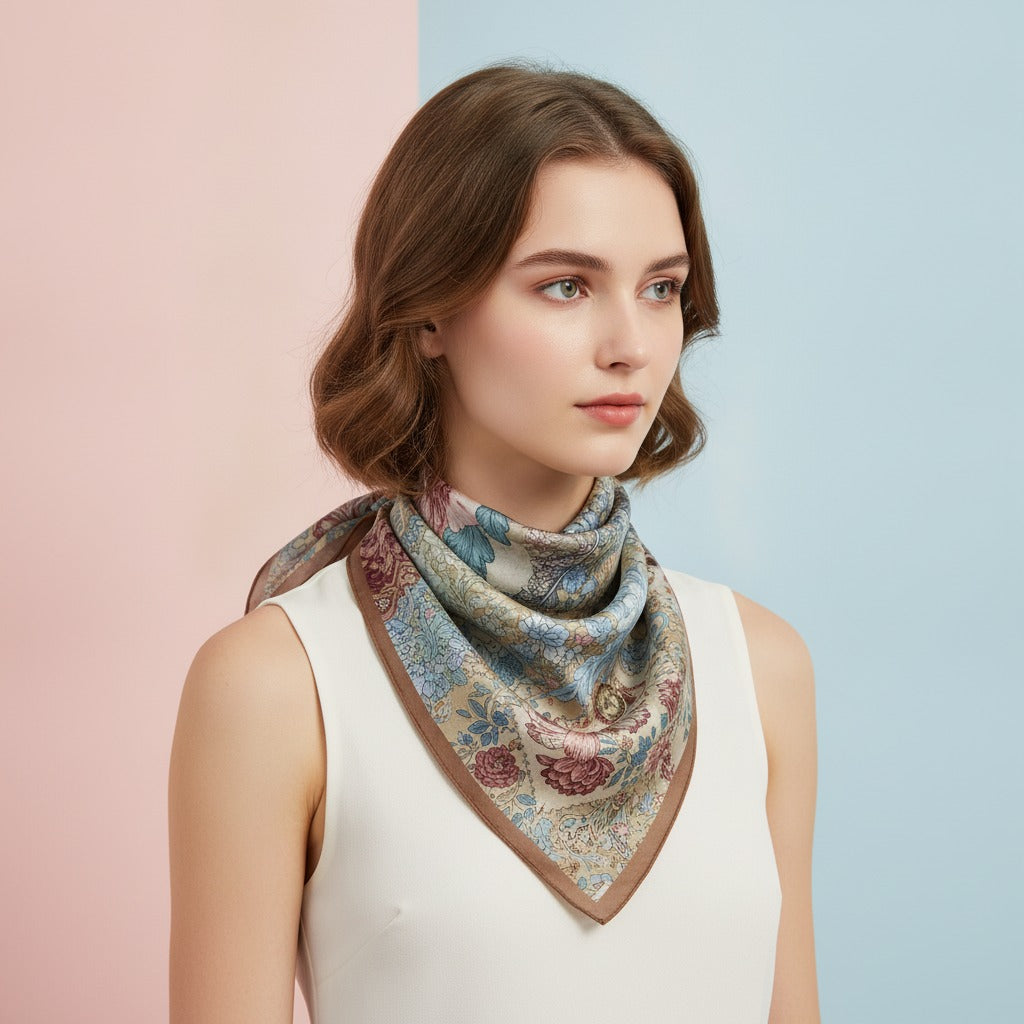 Vintage Floral Patchwork Scarf - Type 1