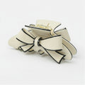 Bow Claw Hair Clip Beige Bow