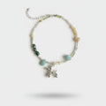 Beaded Pearl Charm Pendant Necklace - Aqua Pearl Charm #2 – jewelry (view 1)