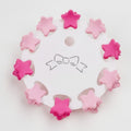 Flower Hair Clips Set - Barbie Pink Stars – hair accessories (view 1)