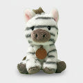 White and Black Zebra Plush Toy with Charm – novelty & toys (view 1)