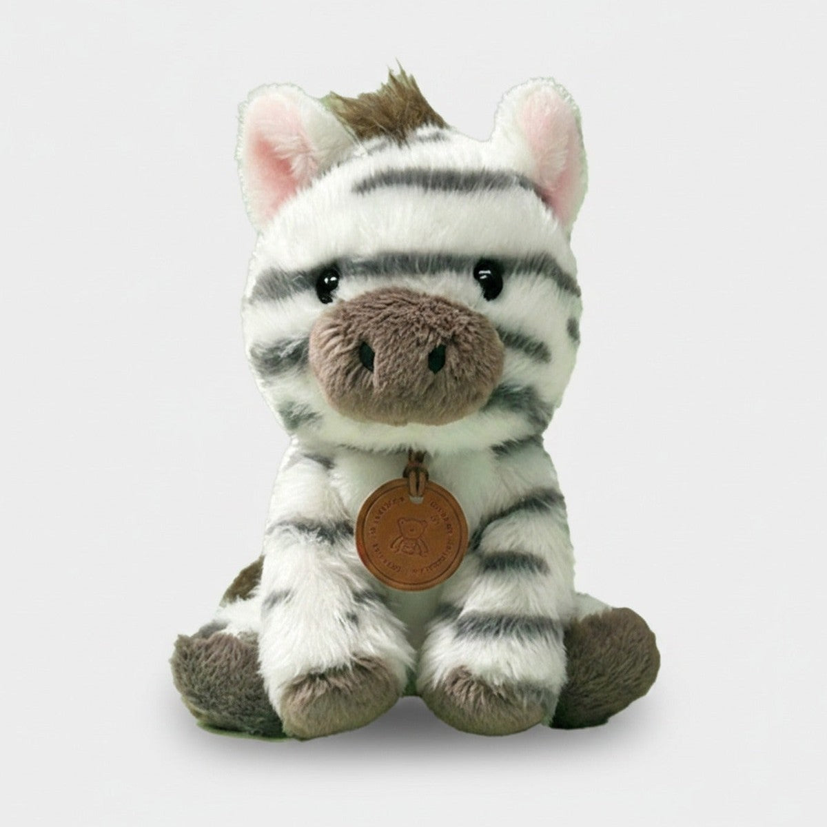 White and Black Zebra Plush Toy with Charm – novelty & toys (view 1)
