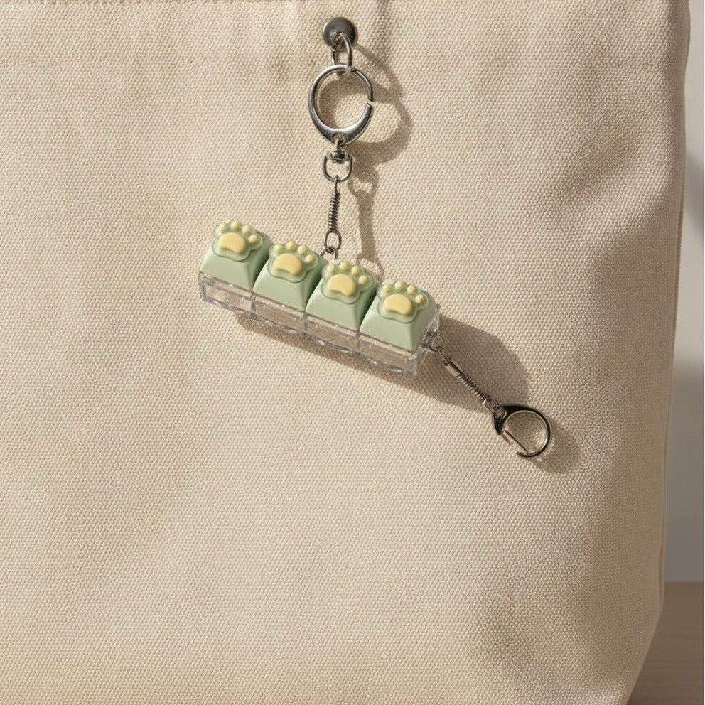 Mini Paw Pad Keychain - Sage Green