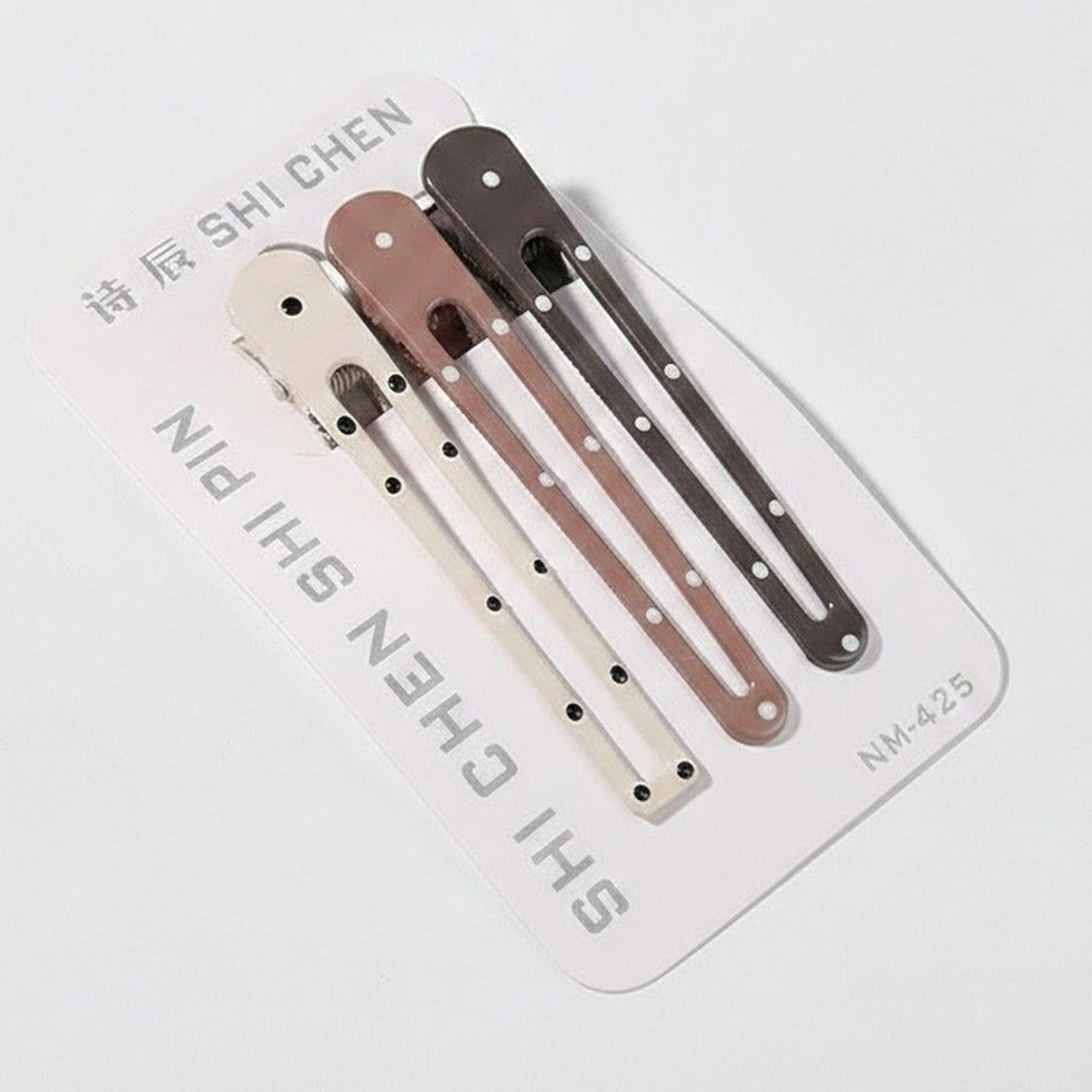 Minimalist Metal Hair Clips Neutral Tone Set – hair accessories (view 1)