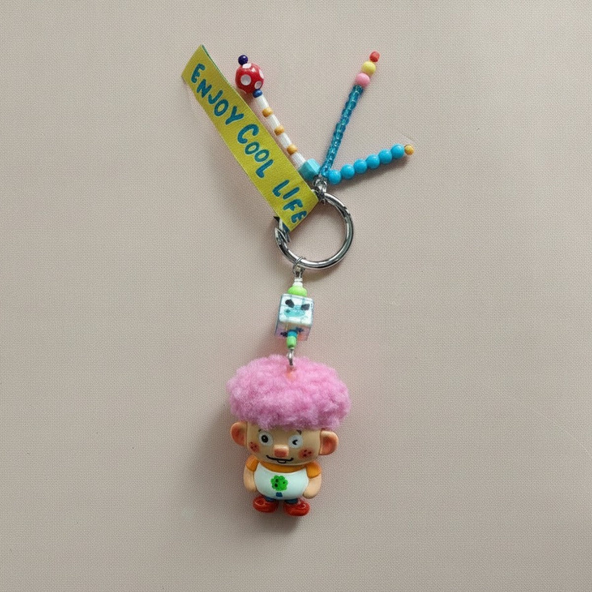 Cute Character Beaded Keychain Charm – novelty & toys (view 1)