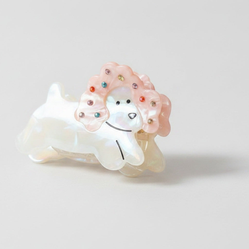 Pink Rhinestone Angel Wing Hair Claw – hair accessories (view 1)