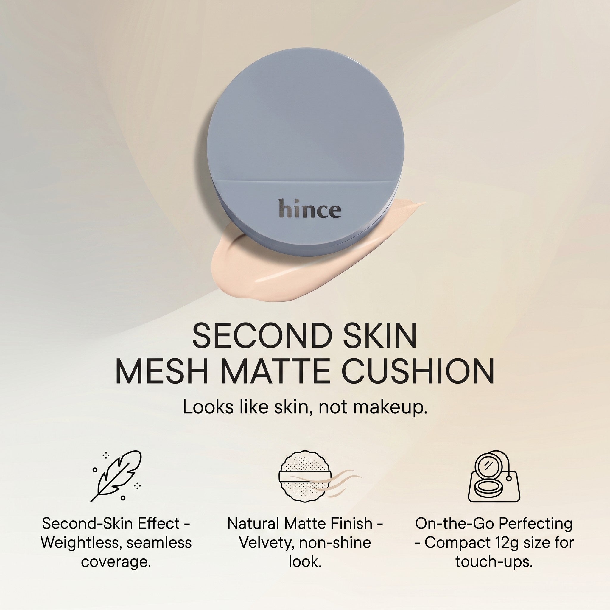 SECOND SKIN MESH MATTE CUSHION 15 ROSY 12g