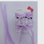 Star Bow Hair Clip Set Purple