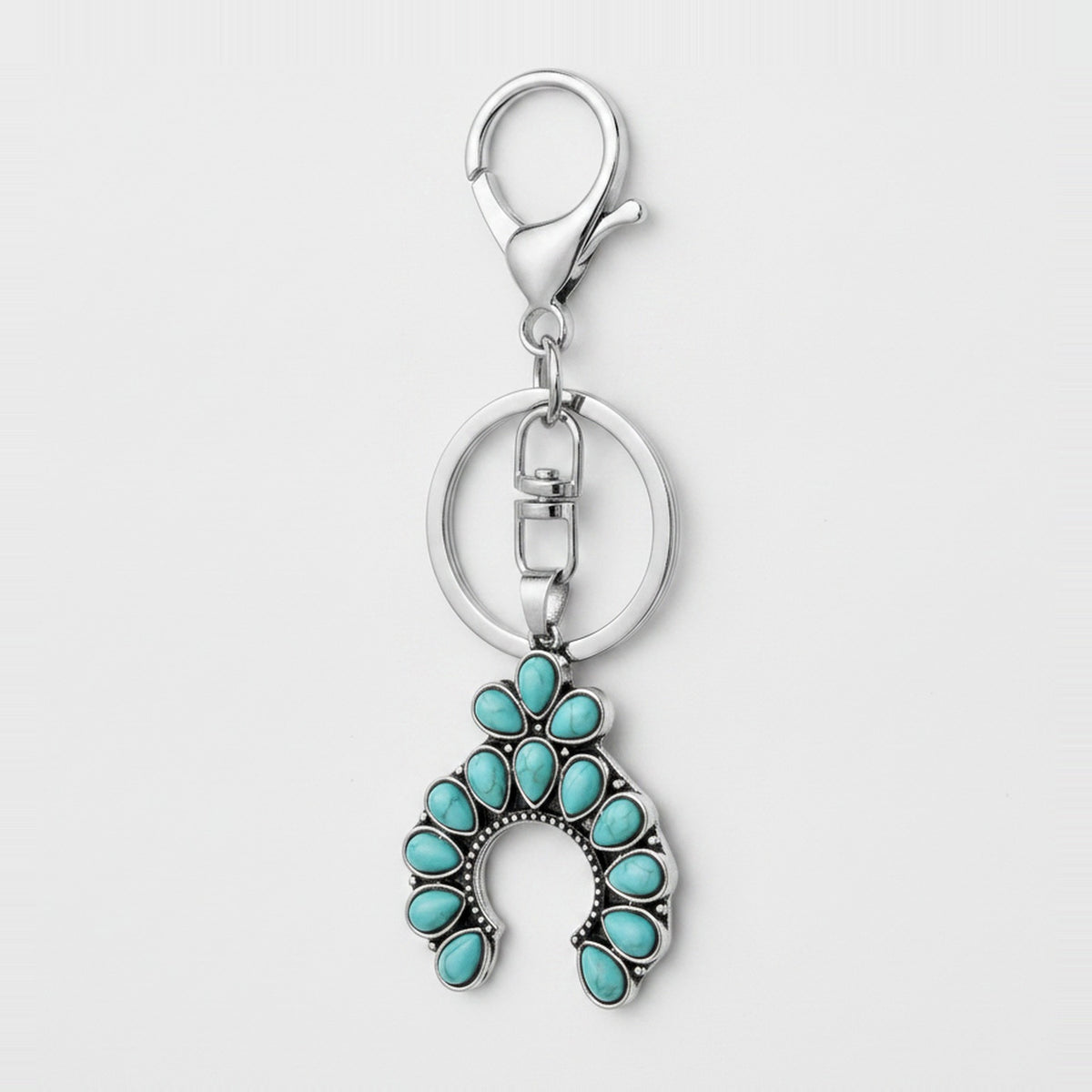 Turquoise Western Horseshoe Keychain - Type 1
