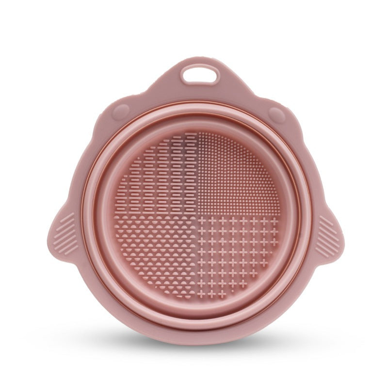Makeup tool brush cleaning pad - Red