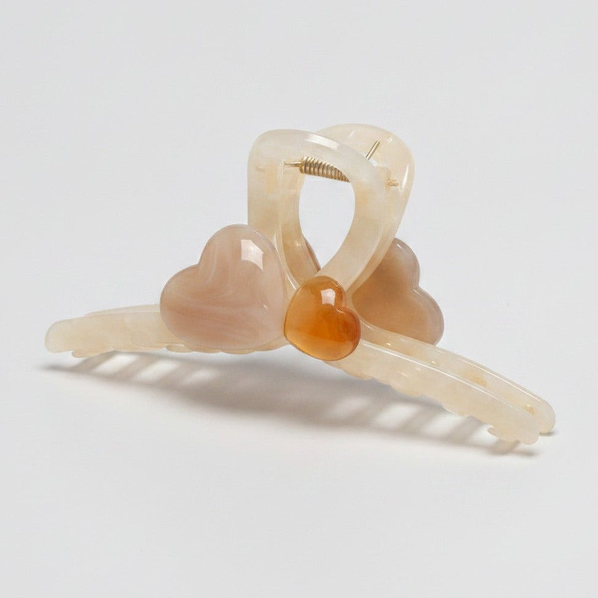 Translucent Pearl Wing Hair Claw - Cream Heart – hair accessories (view 1)