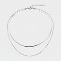 Layered Snake Chain Necklace Silver – jewelry (view 1)