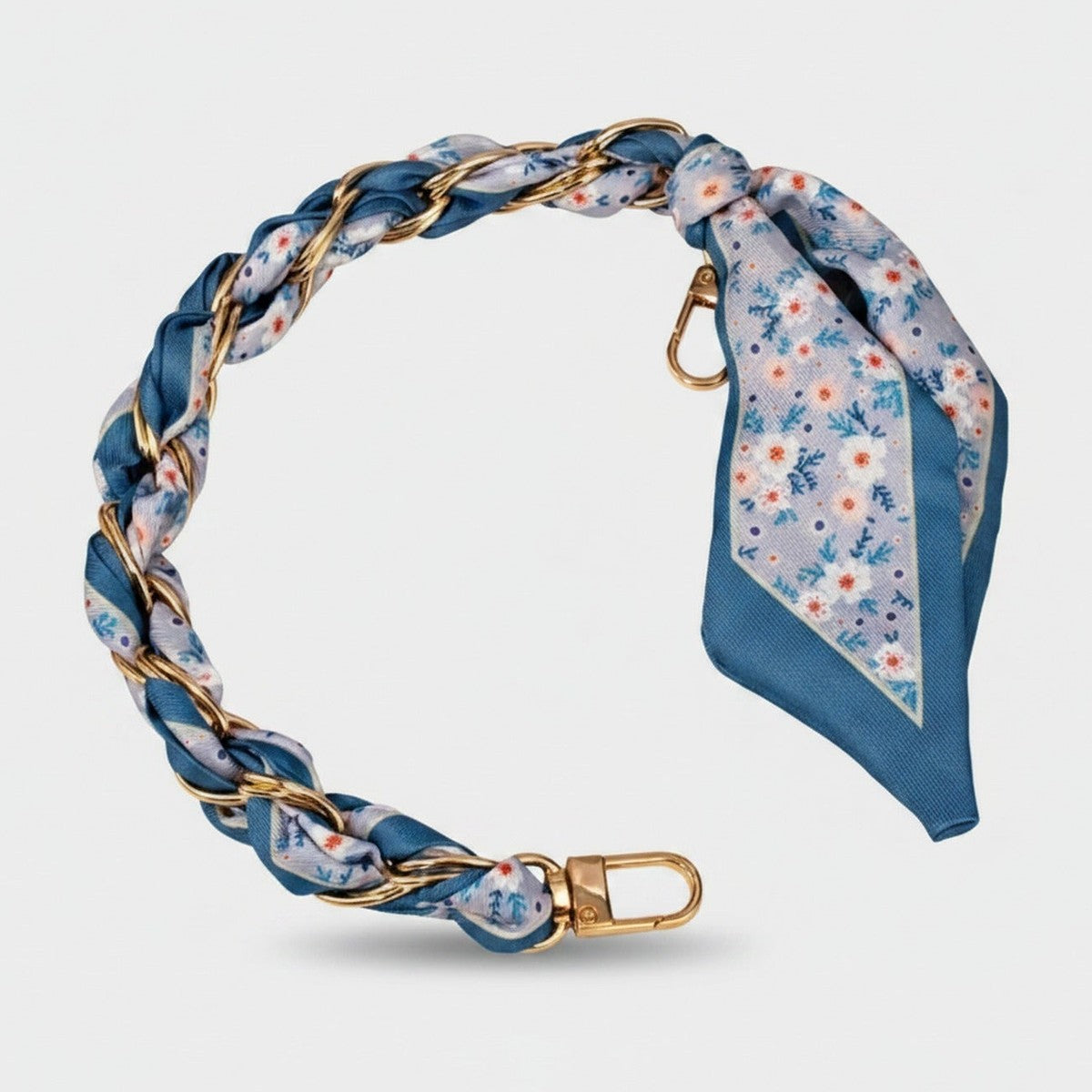 Chain Link Bracelet With Rose Charms - Blue Series Necklace 14/ (32cm) with Clear Clip – novelty & toys (view 1)