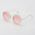 Pearl Beaded Round Gradient Sunglasses - Circle Dream Gradient Pink B06#5565 – eyewear (view 1)