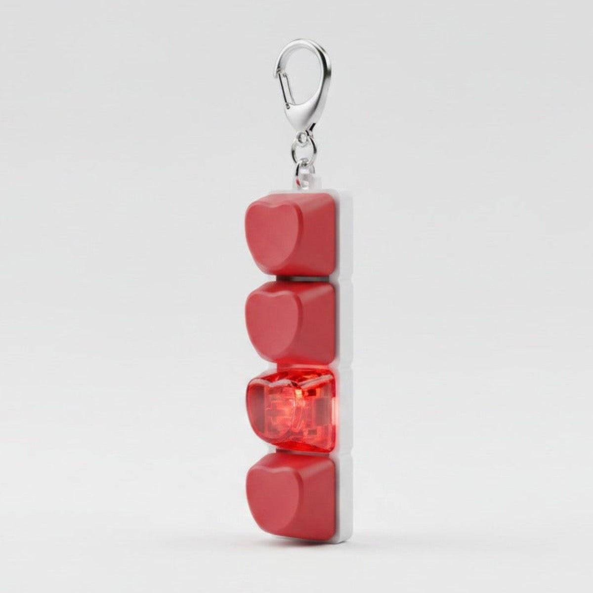 Light-Up Heart Keychain - Red