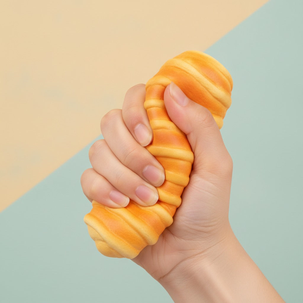 Squishy Bread Collection - Egg Tart - squeeze in hand