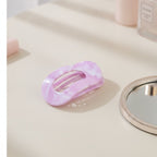 Marble Oval Claw Hair Clip - Lavender Marble