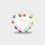 Blue Flower Hair Clips Set Crowns