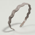 Twisted Wavy Padded Headband - Curved Headband Coffee – hair accessories (view 1)