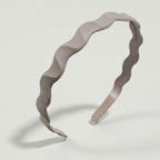 Twisted Wavy Padded Headband - Curved Headband Coffee – hair accessories (view 1)