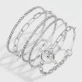 Chain Link Bracelet Set With Toggle Clasp - Style One – jewelry (view 1)