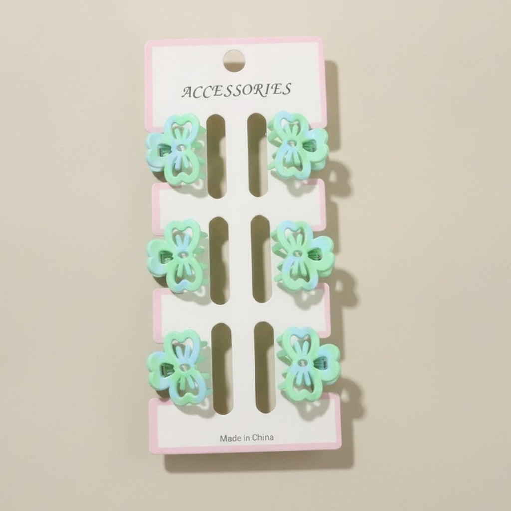 Adorable Mini Flower Hair Clips Set – hair accessories (view 1)