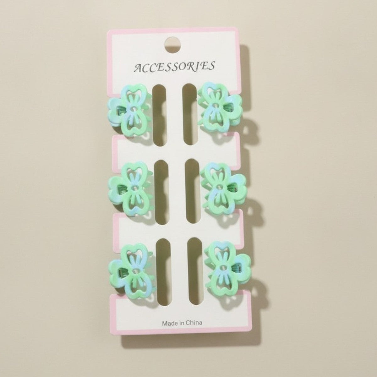 Adorable Mini Flower Hair Clips Set – hair accessories (view 1)