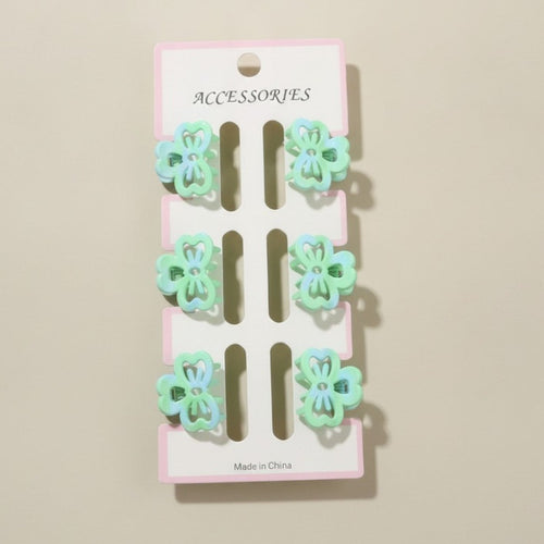 Adorable Mini Flower Hair Clips Set – hair accessories (view 1)