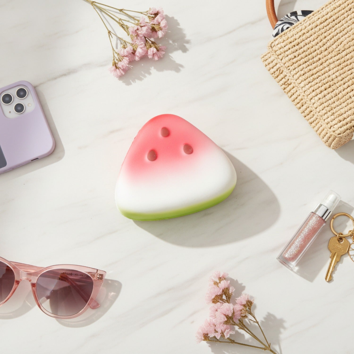 Squishy Pink Cheese Slice Plush Watermelon