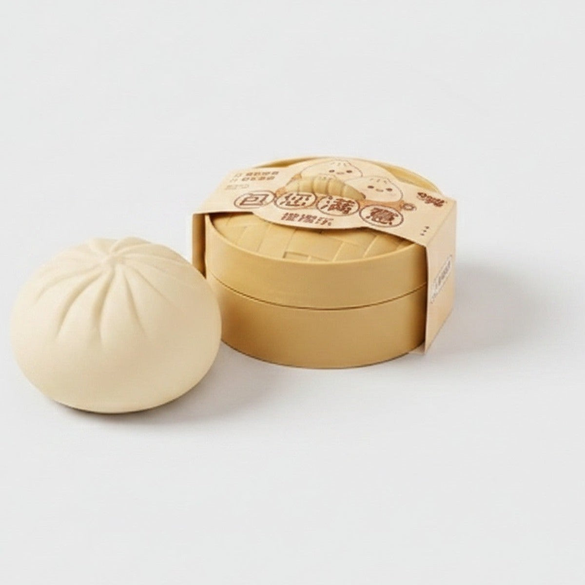 Cream Pleated Bun Squishies Set – novelty & toys (view 1)