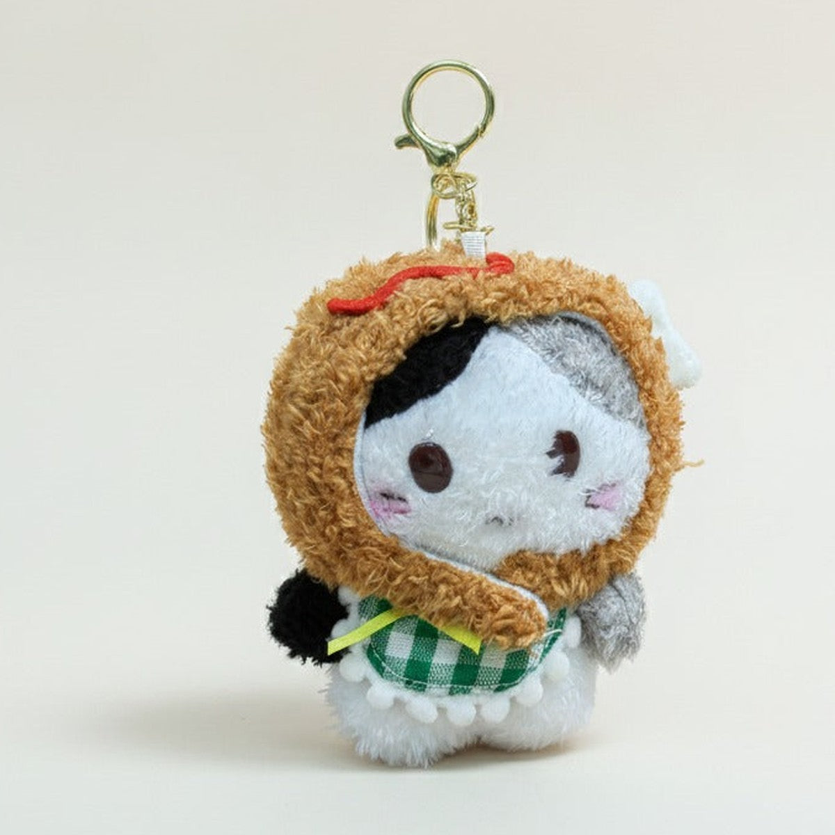 Cute Plush Hooded Cat Keychain – novelty & toys (view 1)