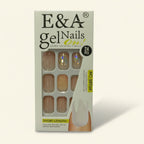 E&A Short Nude Glitter Gel Press On Nails 24 Pcs – novelty & toys (view 1)