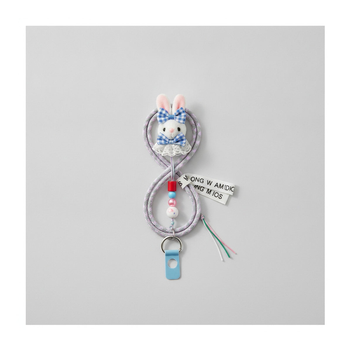 Lavender Rope Bunny Charm Phone Strap – tech (view 1)