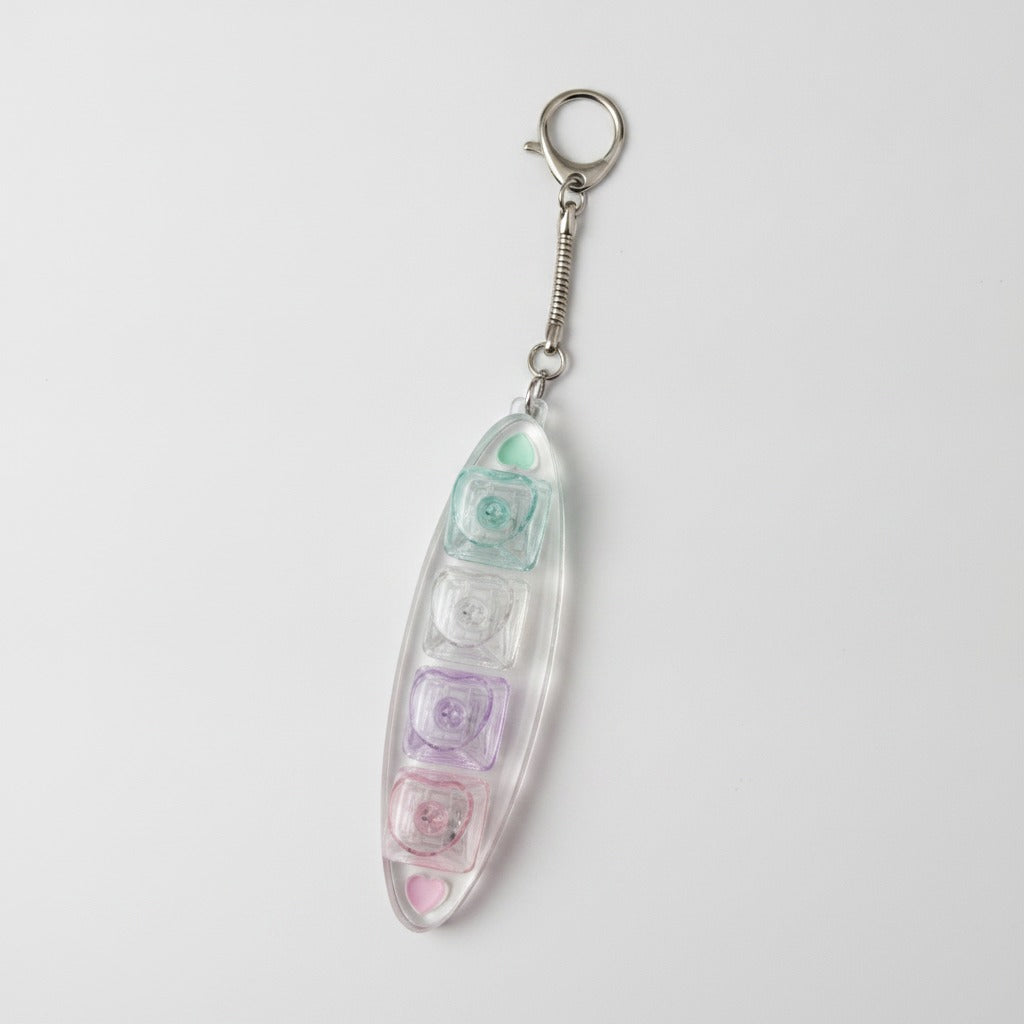 Heart Keycap Light-Up Keychain - Pastel Mix
