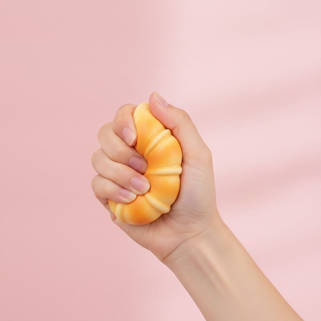 Squishy Bread Collection - Butter Bread - squeeze in hand