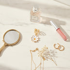 Daisy Charm Hair Clip Set Gold