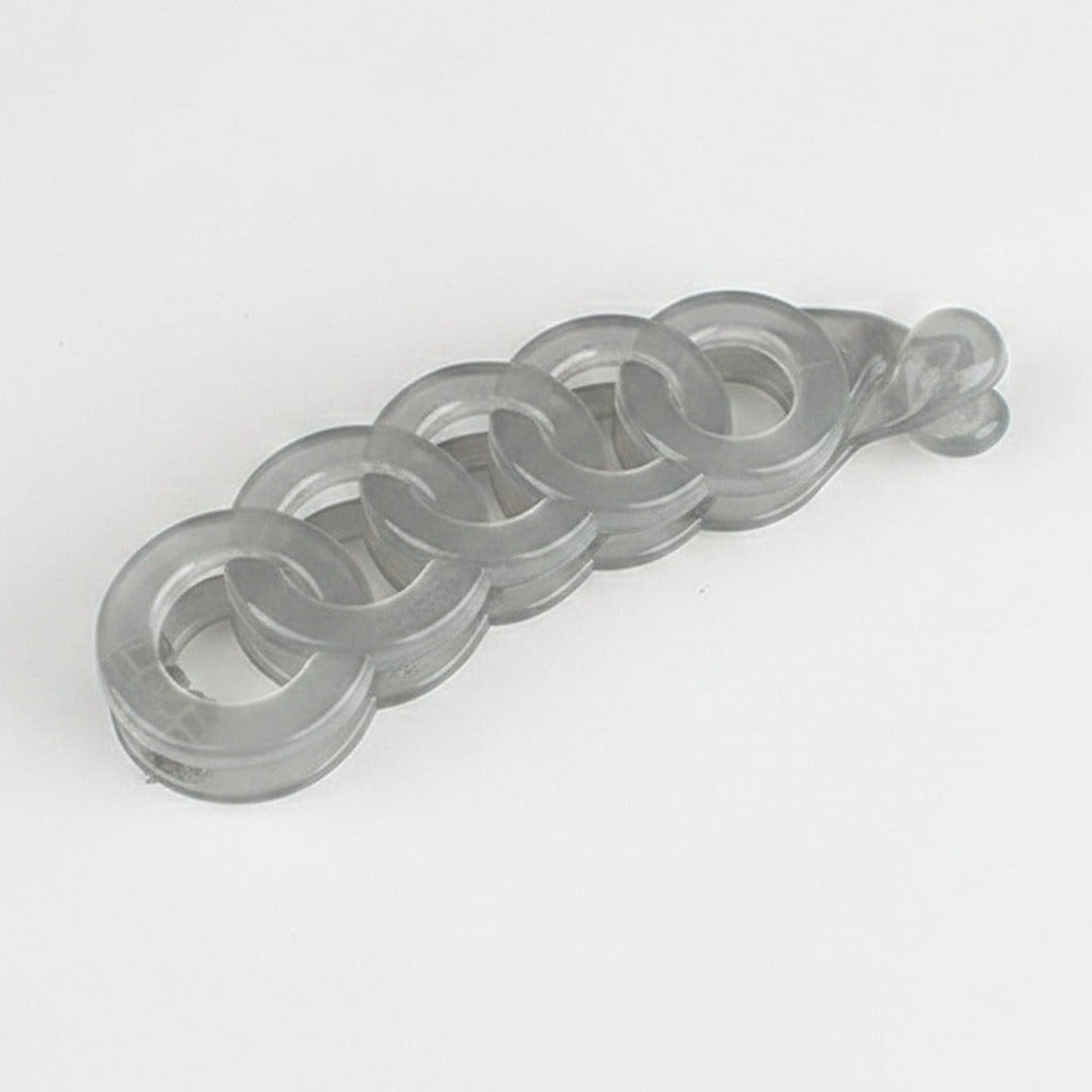 Twisted Spiral Clear Acrylic Hair Claw - TCB-981 Jelly Gray – hair accessories (view 1)